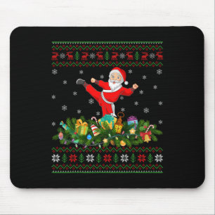 Kickboxen Martial Arts Liebhaber Xmas Hässlich Kic Mousepad