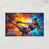 Kickboxen Martial Arts Muay Thai Trainer  Visitenkarte (Rückseite)