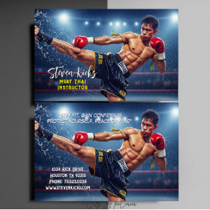 Kickboxen Martial Arts Muay Thai Trainer Visitenkarte