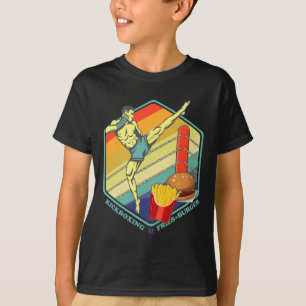 Kickboxen Muay Thai Boxen Pommes Burger Fastfood  T-Shirt
