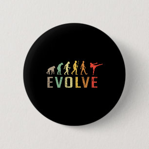 Kickboxen Muay-thai Evolution Vintage Lustiges Des Button