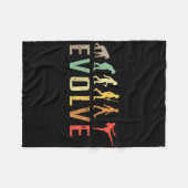 Kickboxen Muay-thai Evolution Vintage Lustiges Des Fleecedecke (Vorderseite (Horizontal))