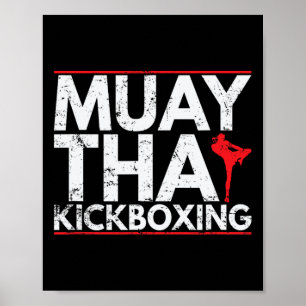 Kickboxen Muay Thai Präzision Und Ausdauer Poster