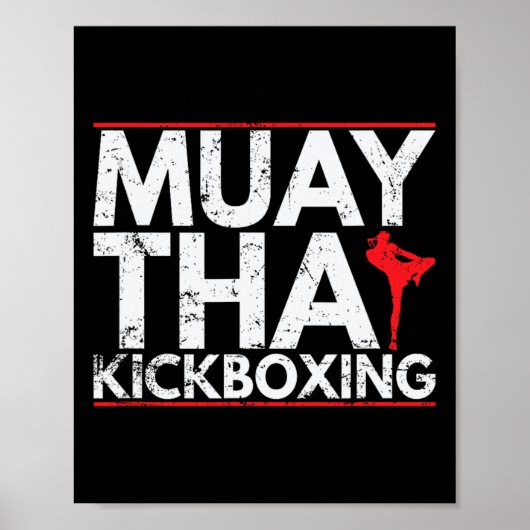 Kickboxen Muay Thai Präzision Und Ausdauer Poster (Vorne)