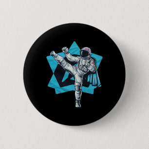Kickboxen Muay Thai Taekwondo Hochtritt Lustig Ast Button