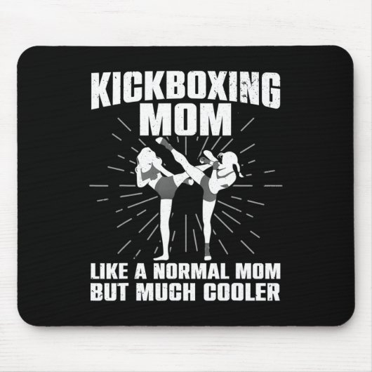 Kickboxen-Mutter-Kunst für Mutter Frauen Kickboxer Mousepad (Vorne)
