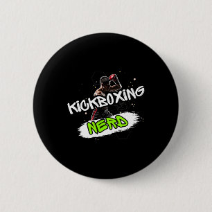 Kickboxen Nerd Button