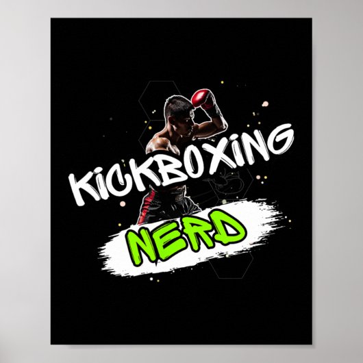 Kickboxen Nerd Poster (Vorne)