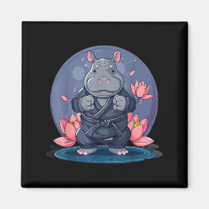Kickboxen Nilpferd Kampfsport Karate Jiu-Jitsu MMA Magnet