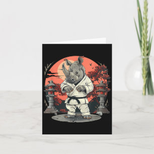 Kickboxen Rhino Taekwondo Karate MMA Lustig Karte
