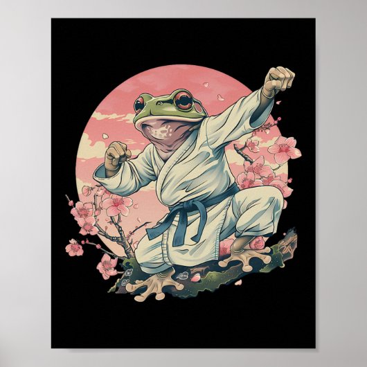 Kickboxen Sakura Jiu-Jitsu Judo MMA Kröte Taekwond Poster (Vorne)