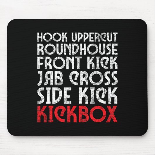 Kickboxen Schläge - Kickboxer Kampfsporttrainer Mousepad (Vorne)