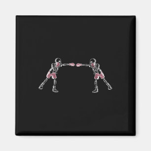 Kickboxen Skelett Lustiger Kick Boxer Boxen Grafik Magnet