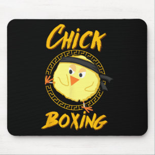 Kickboxen-T-Shirt für weibliche Wettkämpfer Mousepad