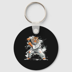 Kickboxen Tiger Wasserfarbe Kampfsport Karate Ti Schlüsselanhänger