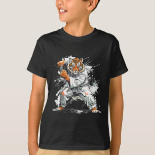 Kickboxen Tiger Wasserfarbe Kampfsport Karate Ti T-Shirt