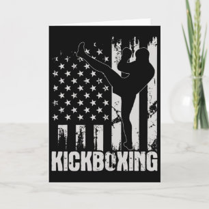 Kickboxen - USA Amerikanischer Flagge Kickboxer Co Karte