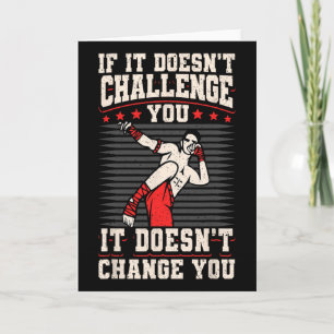 Kickboxen Vintage Wenn es dich nicht herausfordert Karte