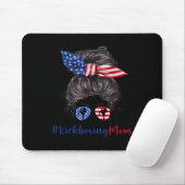 Kickboxende Mutter Amerikanische Flagge Muttertag Mousepad (Mit Mouse)