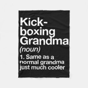 Kickboxende Oma Definition Lustig Sport Fleecedecke