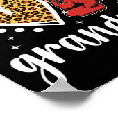 Kickboxende Oma eines Kickboxers Großmutter hören Poster (Ecke)