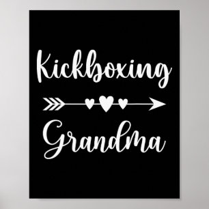 Kickboxende Oma Kickbox-Fans Kickbox Gr Poster