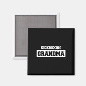 Kickboxende Oma - Kickboxer Magnet (Vorderseite/Rückseite)