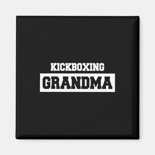 Kickboxende Oma - Kickboxer Magnet (Vorne)