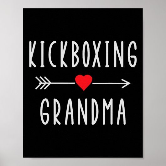 Kickboxende Oma Stolz Kickboxende Großmutter Mo Poster (Vorne)