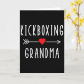 Kickboxende Oma Stolz Kickboxende Großmutter Pro Karte (Gelbe Blume)