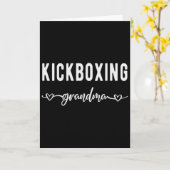 Kickboxende Oma stolze Kickboxende Großmutter  Karte (Gelbe Blume)