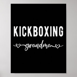 Kickboxende Oma stolze Kickboxende Großmutter  Poster