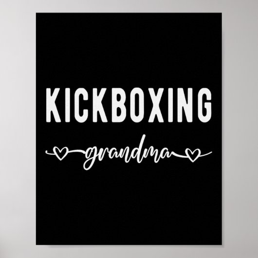 Kickboxende Oma stolze Kickboxende Großmutter Poster (Vorne)
