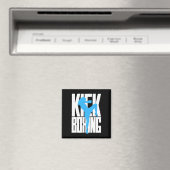 Kickboxendes Mädchen in Ausbildung Magnet (In Situ (Geschirrspüler))