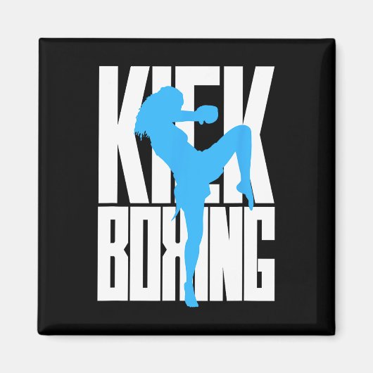 Kickboxendes Mädchen in Ausbildung Magnet (Vorne)