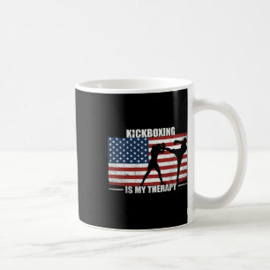 Kickboxer Amerikanische Flagge Vintage US Kickboxe Kaffeetasse