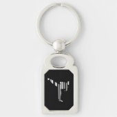 KICKBOXER BAR-CODE Kickboxing Barcode-Muster Schlüsselanhänger (Vorderseite)