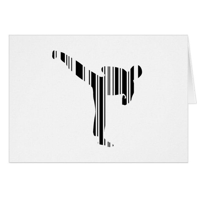 KICKBOXER BAR CODE-Kickboxing Strichcode-Muster (Vorderseite (Horizontal))