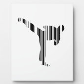 KICKBOXER BAR CODE-Kickboxing Strichcode-Muster Fotoplatte (Vorderseite)