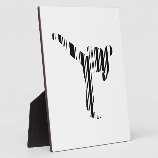 KICKBOXER BAR CODE-Kickboxing Strichcode-Muster Fotoplatte (Seite)