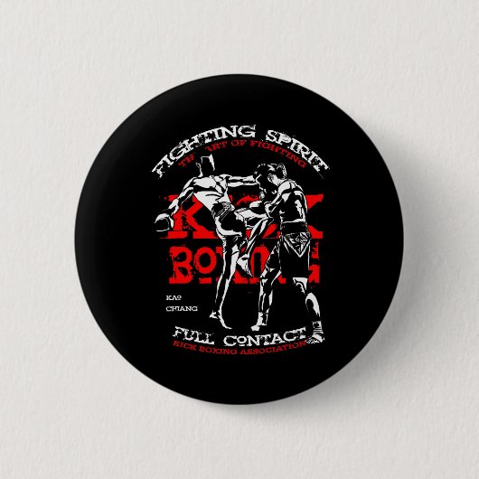 Kickboxer-Design für MMA-Fans Button (Vorderseite)