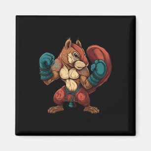 Kickboxer Eichhörnchen Boxen Boxhandschuhe Mma Kic Magnet