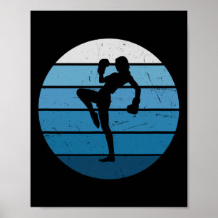 Kickboxer Frauen Kickboxen Boxen Männer Kickbox Poster