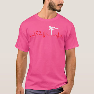 Kickboxer Heartbea Ekg Puls für Kickboxer Girl T-Shirt