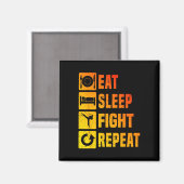 Kickboxer Herren Kickbox Kickboxen Boxen Magnet (Vorderseite/Rückseite)