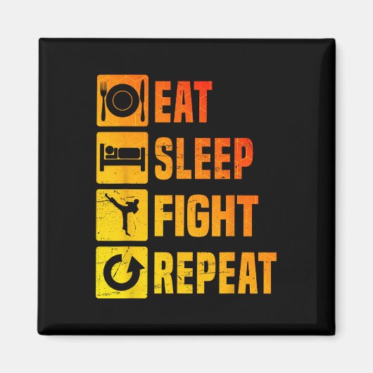 Kickboxer Herren Kickbox Kickboxen Boxen Magnet (Vorne)