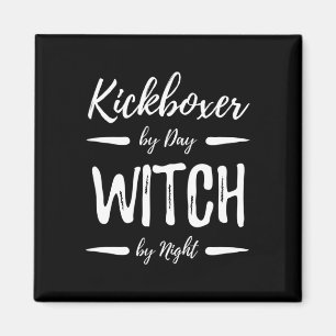 Kickboxer-Hexe Lustiges Kickboxen Halloween-Kostüm Magnet