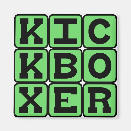 Kickboxer, Kampfkünste Magnet (Vorne)