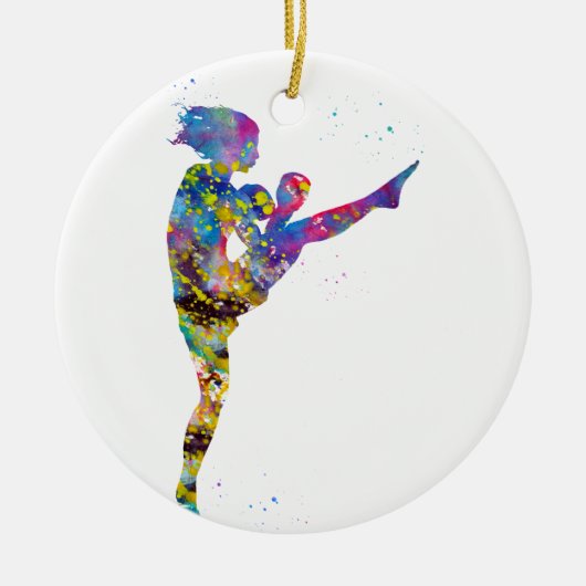 Kickboxer Keramik Ornament (Vorne)