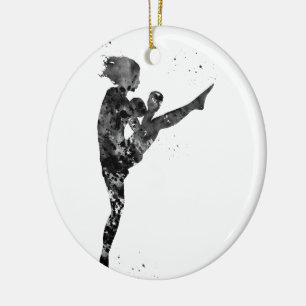 Kickboxer Keramik Ornament